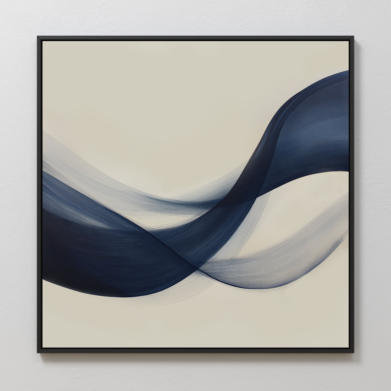 Whispers of the Deep – blue abstract canvas wall art print by Aspire Prints