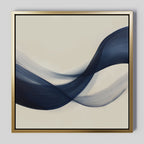 Whispers of the Deep – blue abstract canvas wall art print by Aspire Prints