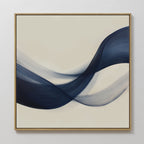 Whispers of the Deep – blue abstract canvas wall art print by Aspire Prints