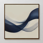 Whispers of the Deep – blue abstract canvas wall art print by Aspire Prints