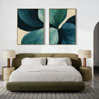 Verdant Whispers – Set of 2 Canvas Prints set of 2 – neutral-toned botanical canvas wall art by Aspire Prints