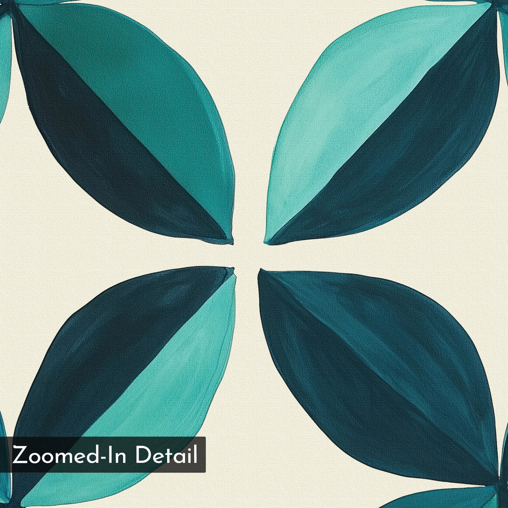Tides of Teal – blue botanical canvas wall art print by Aspire Prints