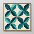 Tides of Teal – blue botanical canvas wall art print by Aspire Prints