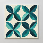 Tides of Teal – blue botanical canvas wall art print by Aspire Prints