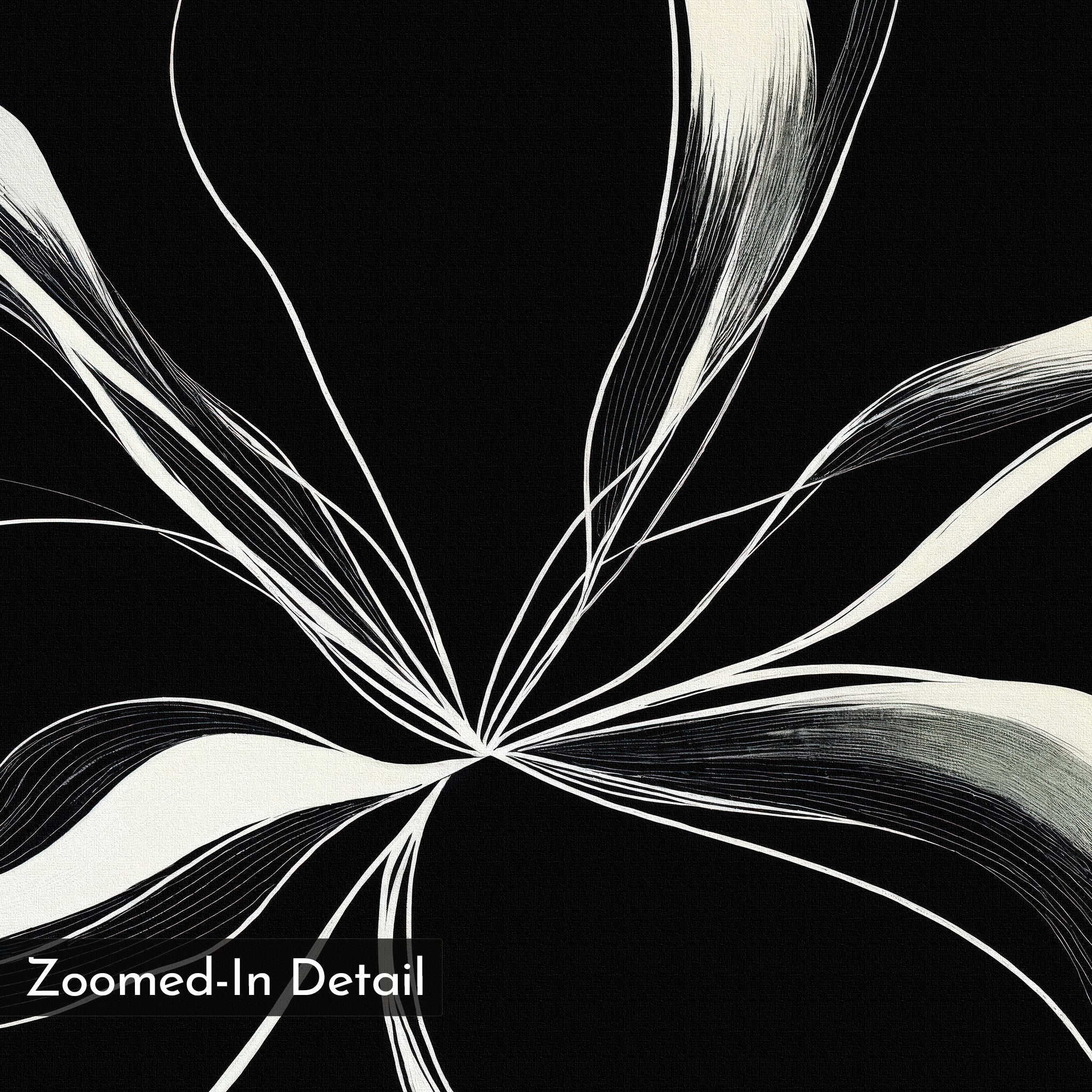 Whispers in the Dark – neutral-toned botanical canvas wall art print by Aspire Prints