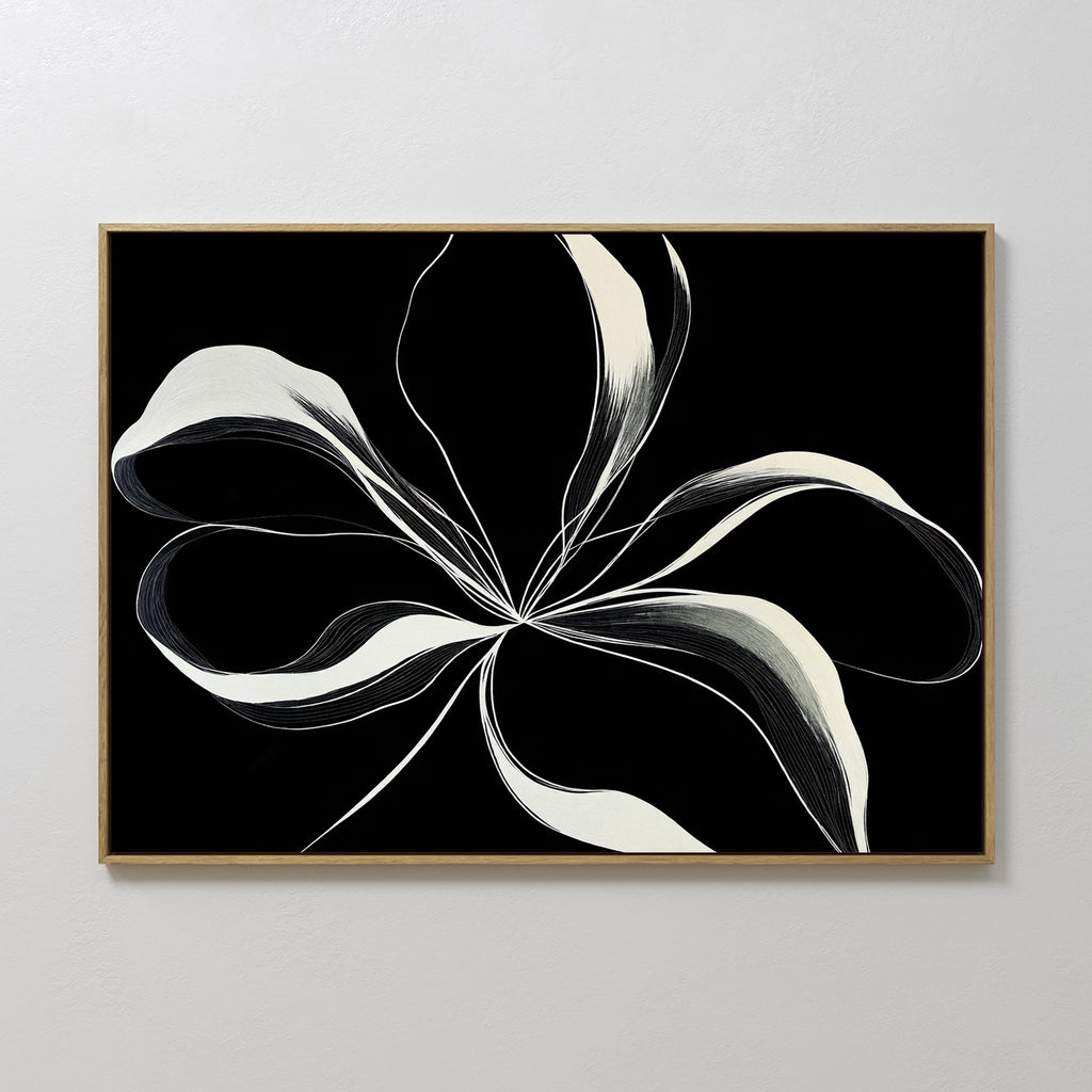 Whispers in the Dark – neutral-toned botanical canvas wall art print by Aspire Prints
