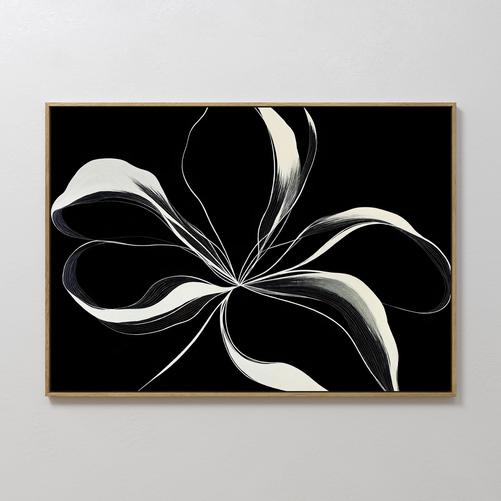 Whispers in the Dark – neutral-toned botanical canvas wall art print by Aspire Prints