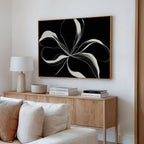 Whispers in the Dark – neutral-toned botanical canvas wall art print by Aspire Prints