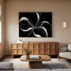 Whispers in the Dark – neutral-toned botanical canvas wall art print by Aspire Prints