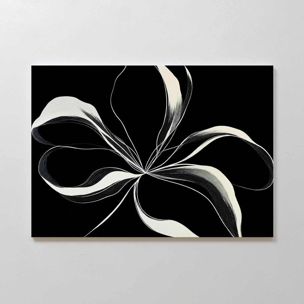 Whispers in the Dark – neutral-toned botanical canvas wall art print by Aspire Prints