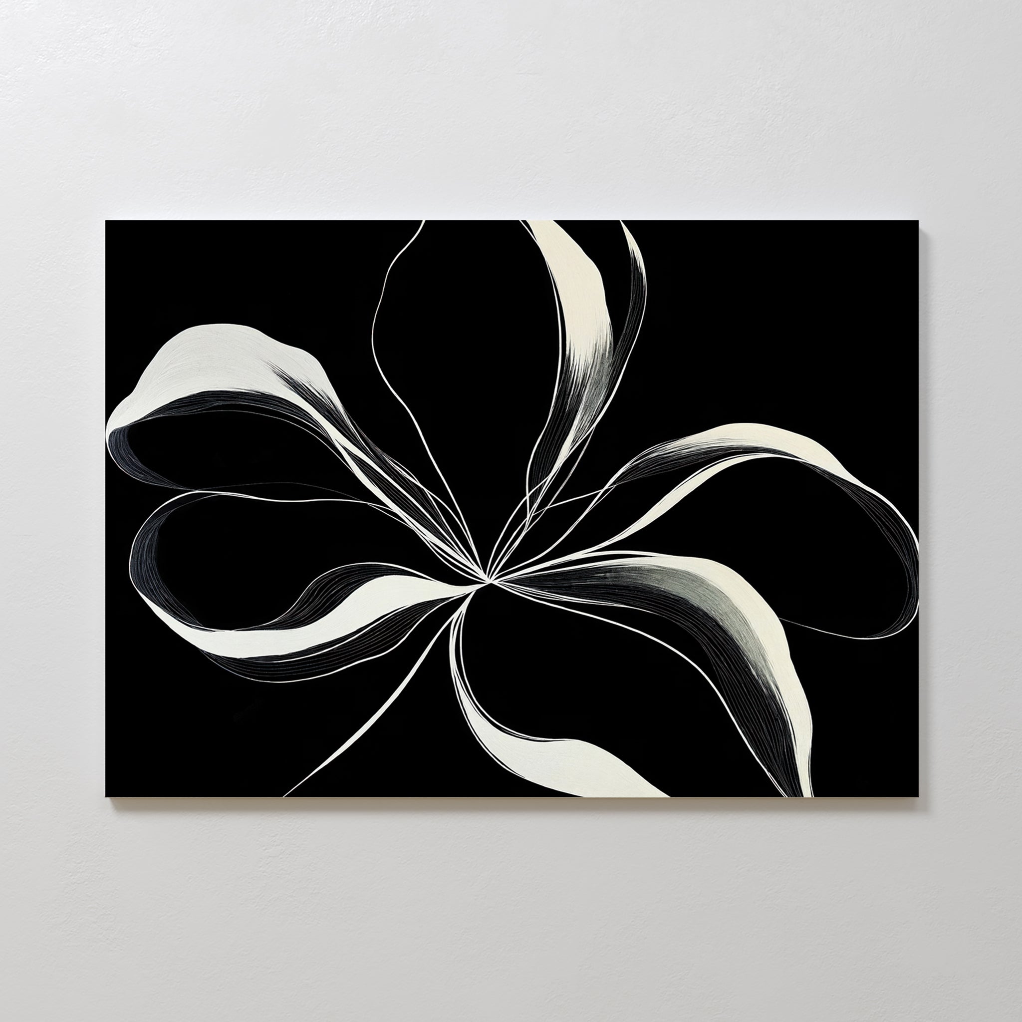 Whispers in the Dark – neutral-toned botanical canvas wall art print by Aspire Prints