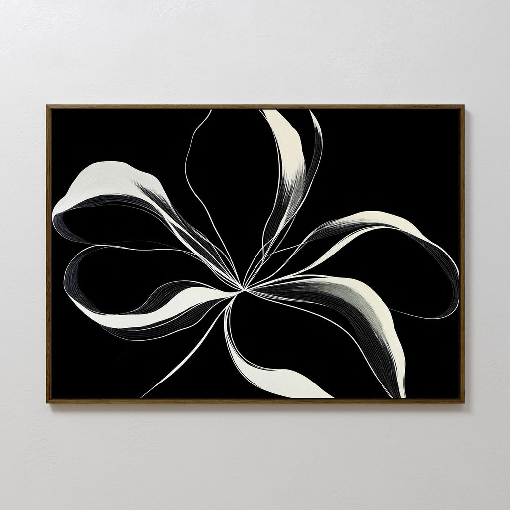 Whispers in the Dark – neutral-toned botanical canvas wall art print by Aspire Prints