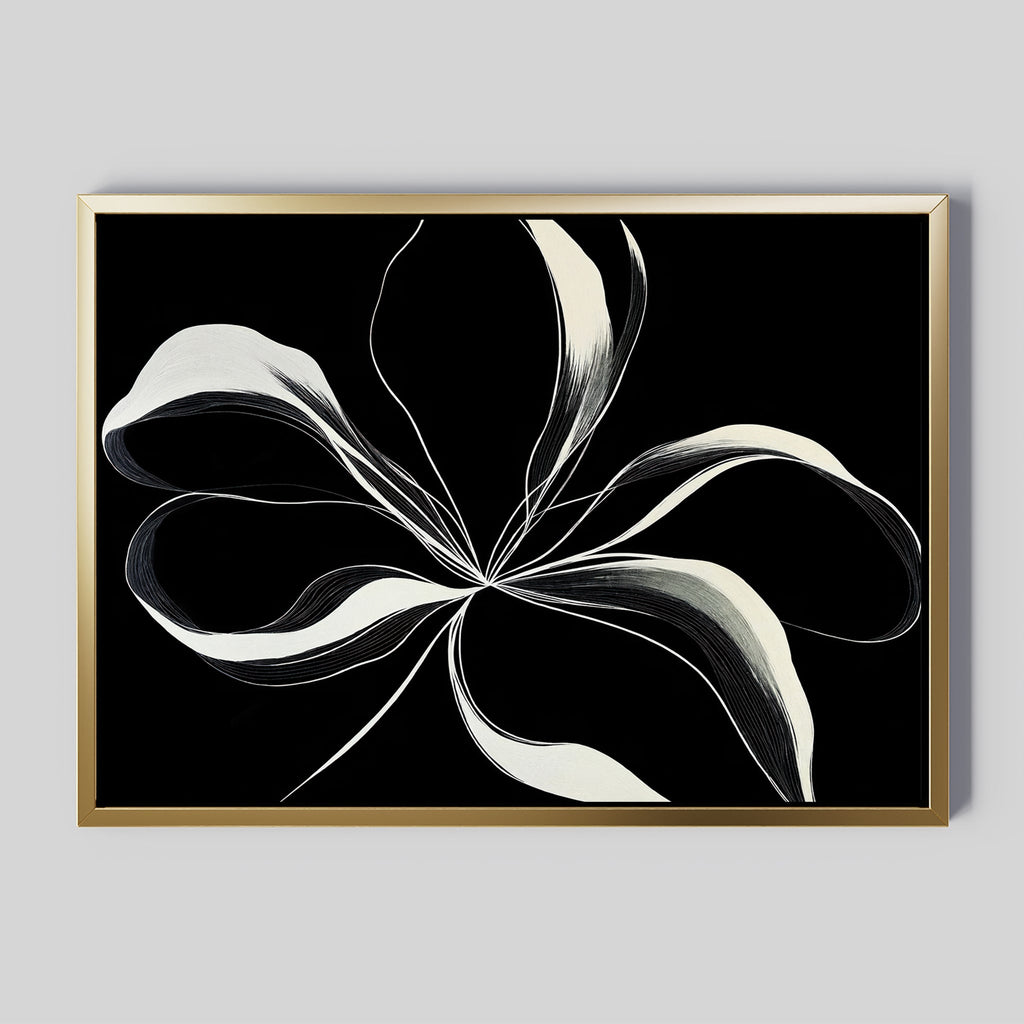 Whispers in the Dark – neutral-toned botanical canvas wall art print by Aspire Prints