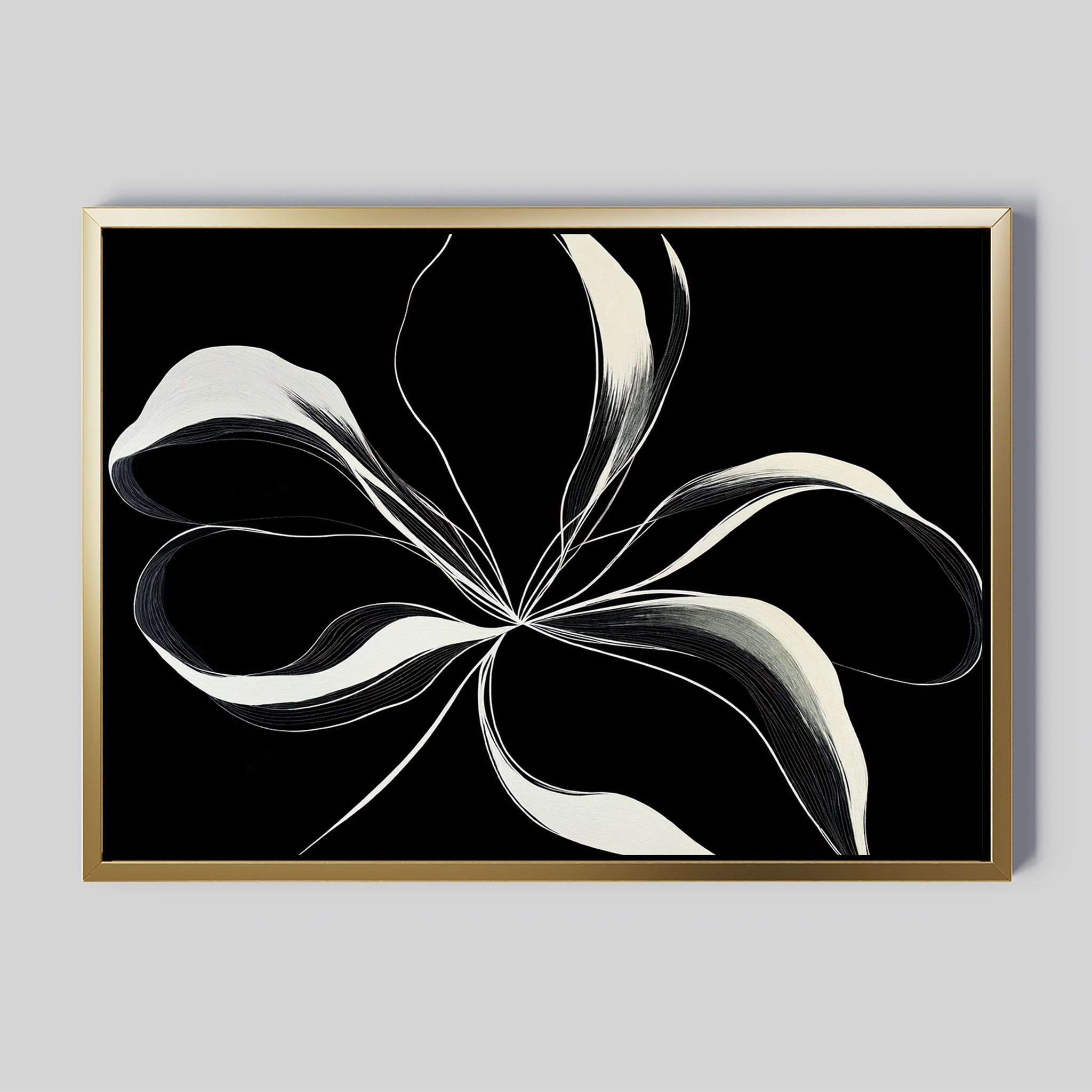 Whispers in the Dark – neutral-toned botanical canvas wall art print by Aspire Prints