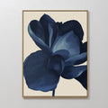 Petals After Dark – blue botanical canvas wall art print by Aspire Prints