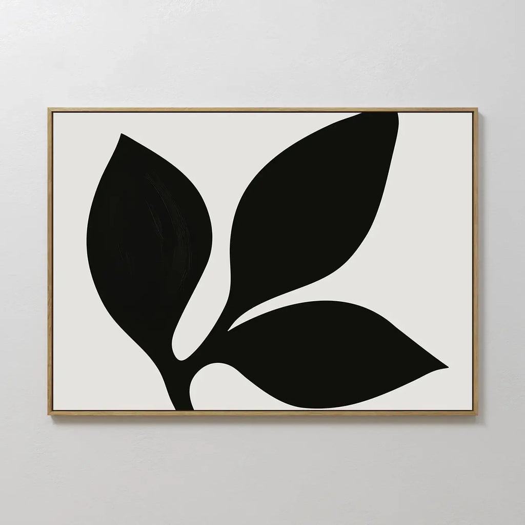 Ink & Moonlight Botany – black and white botanical canvas wall art print by Aspire Prints