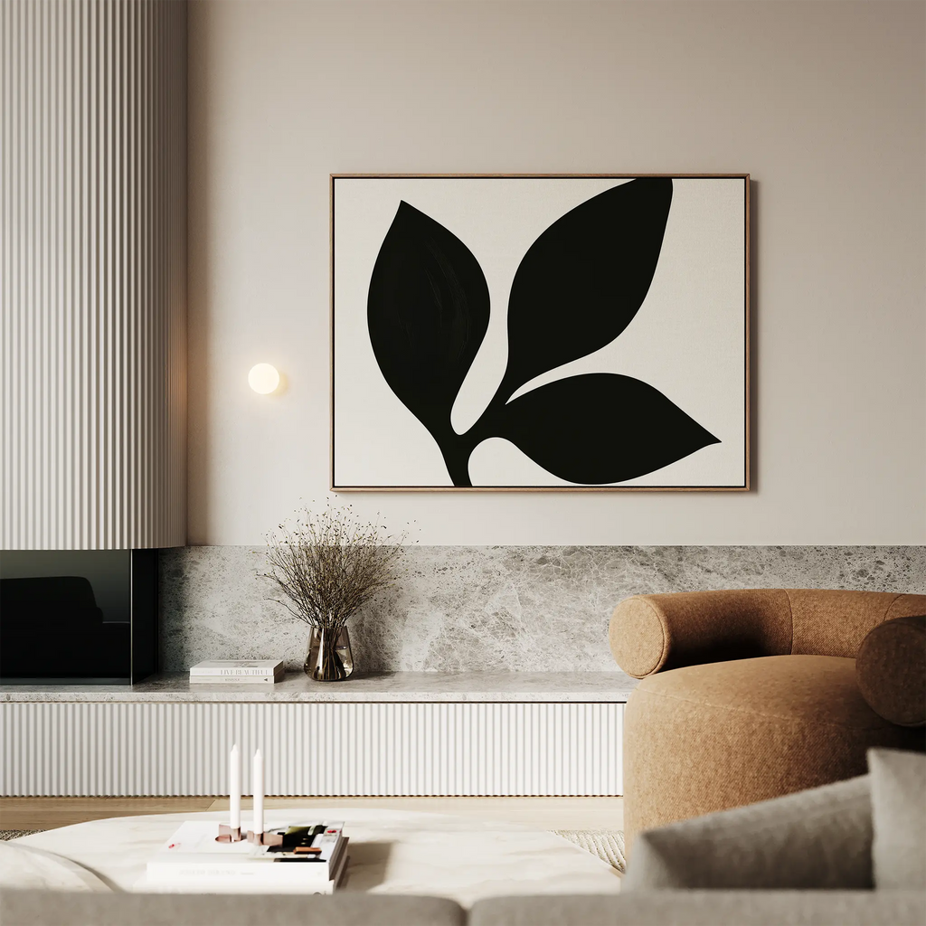 Ink & Moonlight Botany – black and white botanical canvas wall art print by Aspire Prints