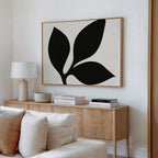 Ink & Moonlight Botany – black and white botanical canvas wall art print by Aspire Prints