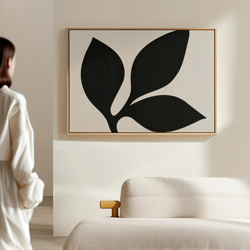 Ink & Moonlight Botany – black and white botanical canvas wall art print by Aspire Prints