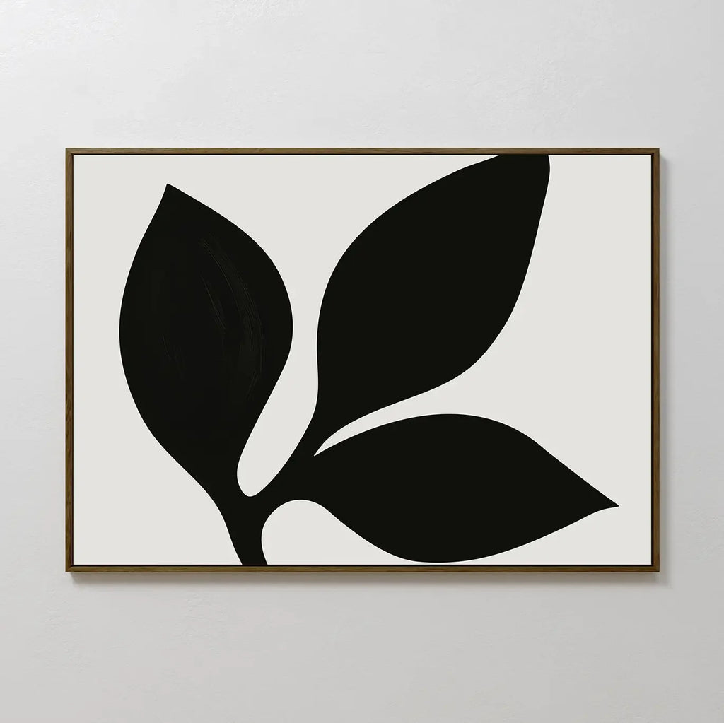 Ink & Moonlight Botany – black and white botanical canvas wall art print by Aspire Prints