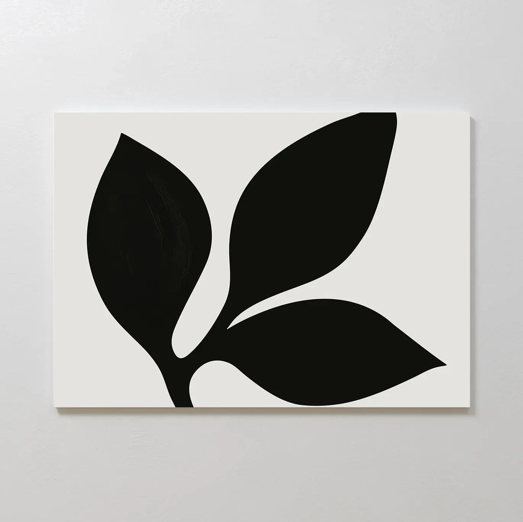Ink & Moonlight Botany – black and white botanical canvas wall art print by Aspire Prints