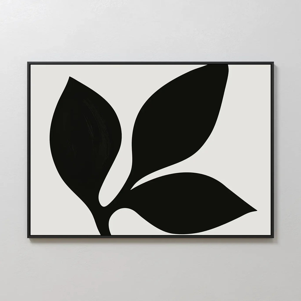 Ink & Moonlight Botany – black and white botanical canvas wall art print by Aspire Prints