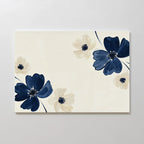 Whispers in Bloom – blue botanical canvas wall art print by Aspire Prints