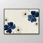 Whispers in Bloom – blue botanical canvas wall art print by Aspire Prints