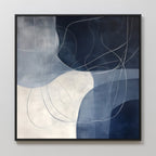 Whispers in the Dark – blue abstract canvas wall art print by Aspire Prints