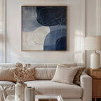 Whispers in the Dark – blue abstract canvas wall art print by Aspire Prints