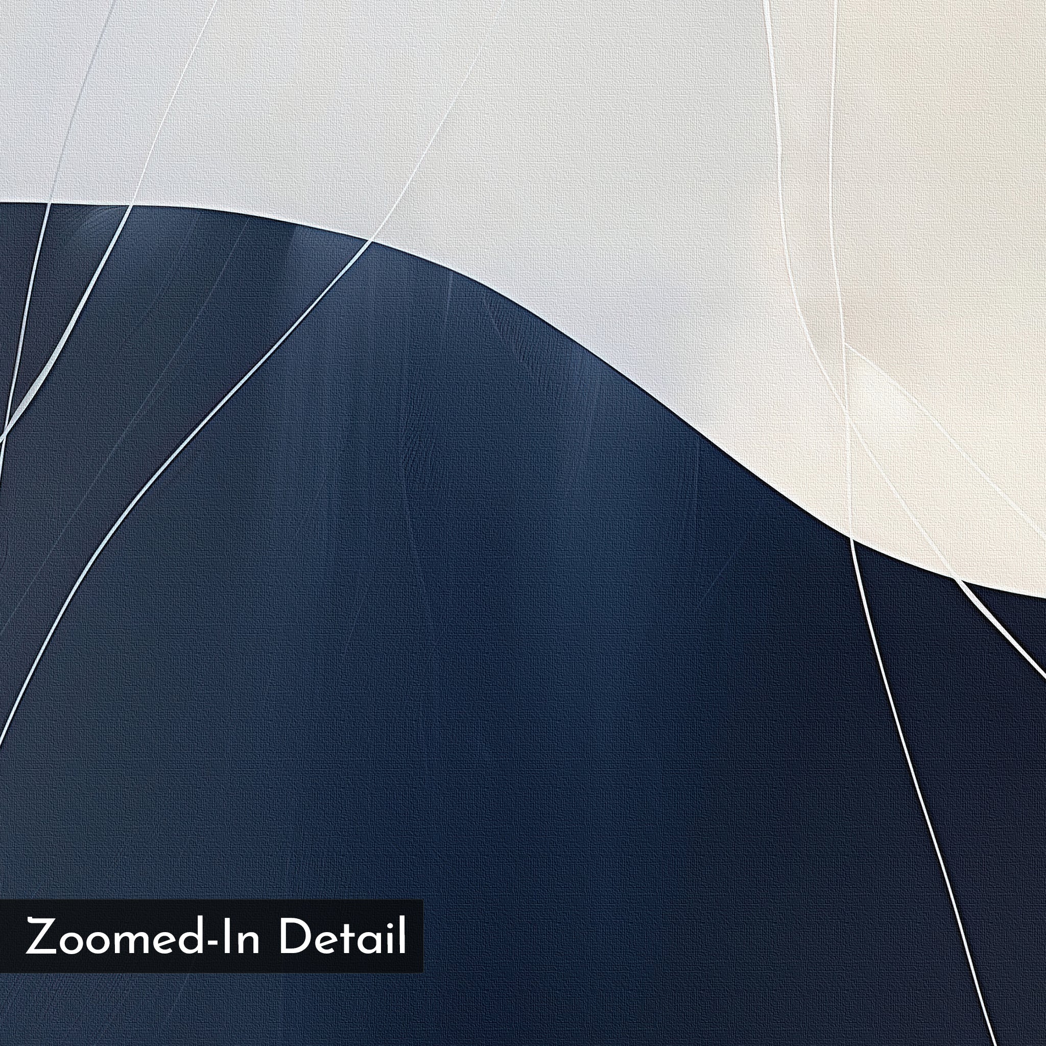 Whisper of the Deep Tide – blue abstract canvas wall art print by Aspire Prints