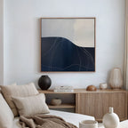 Whisper of the Deep Tide – blue abstract canvas wall art print by Aspire Prints