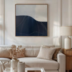 Whisper of the Deep Tide – blue abstract canvas wall art print by Aspire Prints