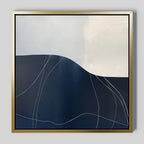 Whisper of the Deep Tide – blue abstract canvas wall art print by Aspire Prints