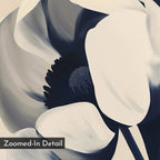 Tulip at Twilight – blue botanical canvas wall art print by Aspire Prints