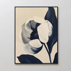 Tulip at Twilight – blue botanical canvas wall art print by Aspire Prints