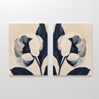 Twilight Bloom Duo – Set of 2 Canvas Prints set of 2 – neutral-toned botanical canvas wall art by Aspire Prints