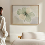 Whispers of Spring – green botanical canvas wall art print by Aspire Prints