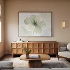 Whispers of Spring – green botanical canvas wall art print by Aspire Prints