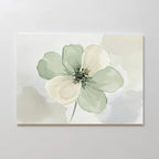 Whispers of Spring – green botanical canvas wall art print by Aspire Prints