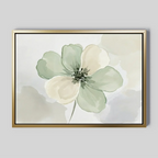 Whispers of Spring – green botanical canvas wall art print by Aspire Prints