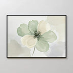 Whispers of Spring – green botanical canvas wall art print by Aspire Prints
