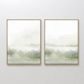 Whispers Through the Pines – Set of 2 Canvas Prints set of 2 – green botanical canvas wall art by Aspire Prints