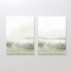 Whispers Through the Pines – Set of 2 Canvas Prints set of 2 – green botanical canvas wall art by Aspire Prints