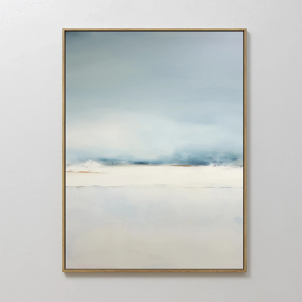 Whispering Veil – blue coastal canvas wall art print by Aspire Prints