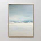 Whispering Veil – blue coastal canvas wall art print by Aspire Prints