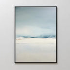 Whispering Veil – blue coastal canvas wall art print by Aspire Prints