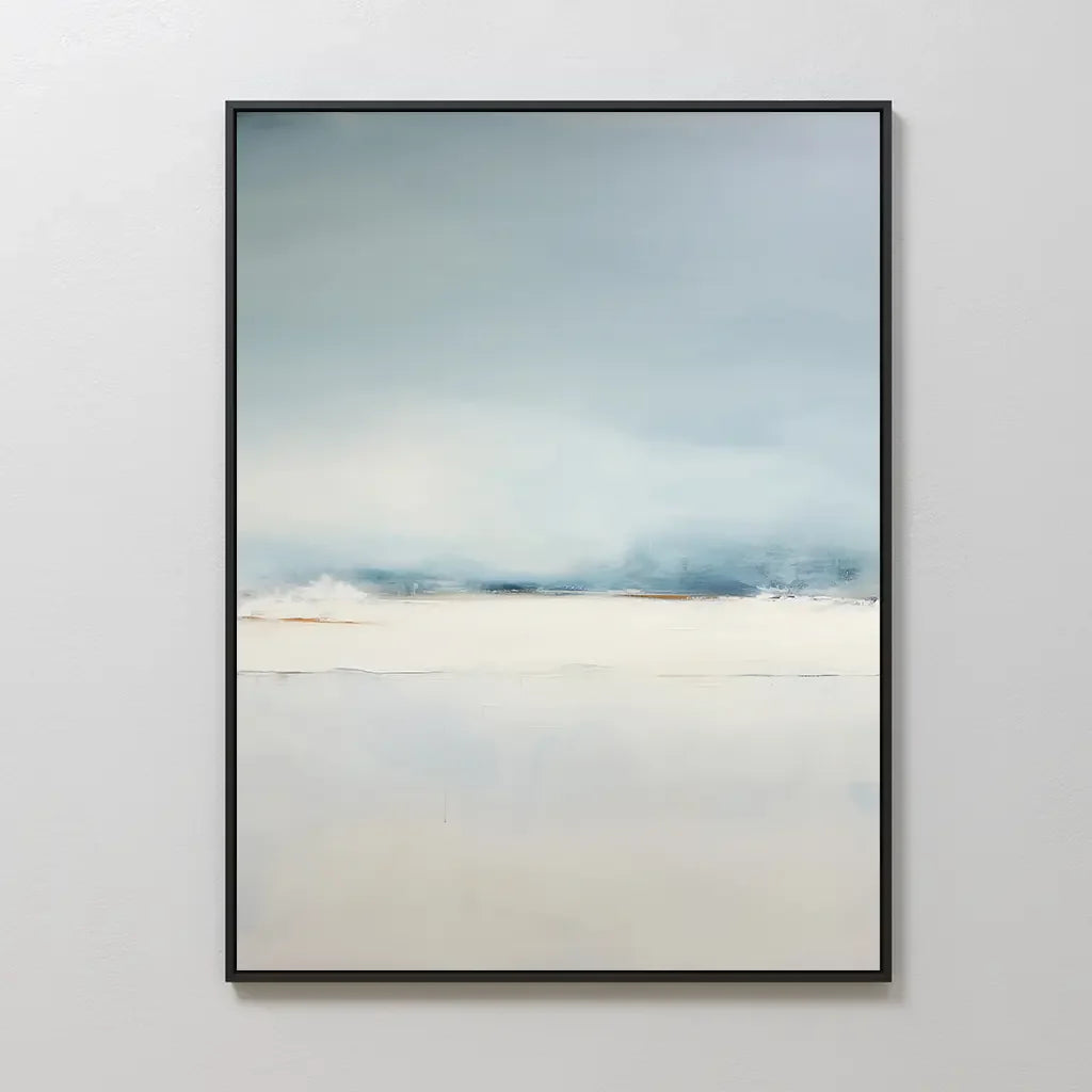 Whispering Veil – blue coastal canvas wall art print by Aspire Prints