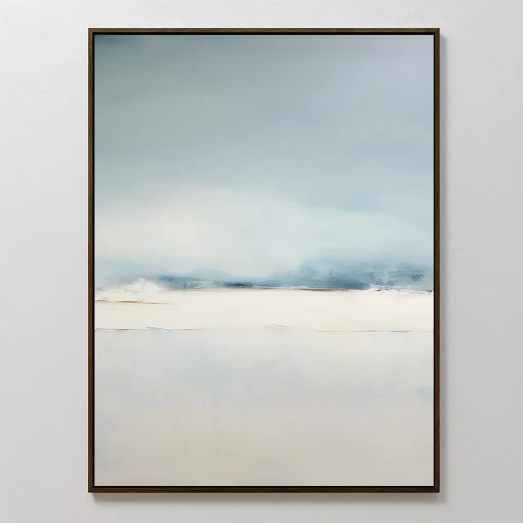 Whispering Veil – blue coastal canvas wall art print by Aspire Prints