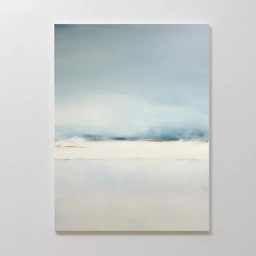 Whispering Veil – blue coastal canvas wall art print by Aspire Prints